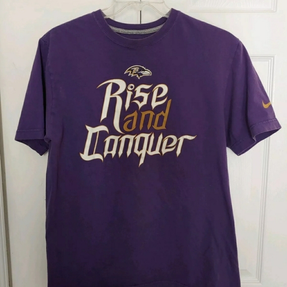 Nike BALTIMORE RAVENS "RISE AND CONQUER" NFL T-shirt - Picture 1 of 4